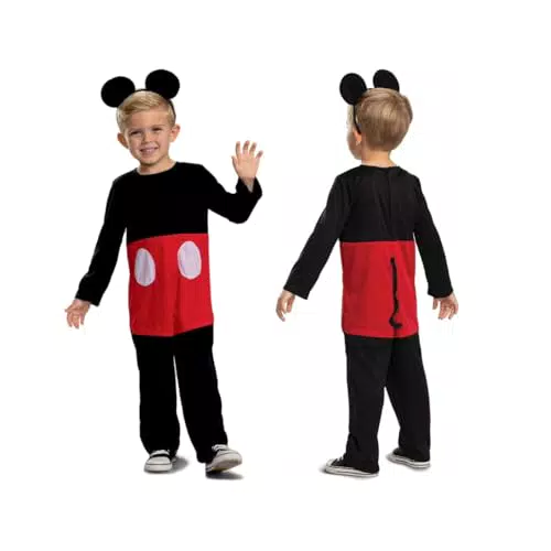 Disney Mickey Mouse Kostüm für Kinder mit Haarband – Weihnachts- und Halloween-Kostüm