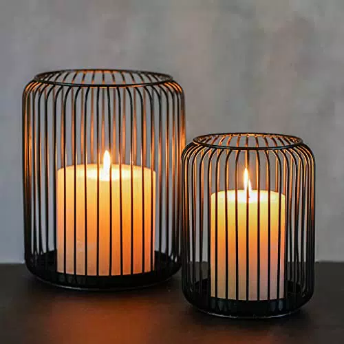 draadwerk® Windlicht Kerzenständer Metall Oval Deko für stilvolle Akzente