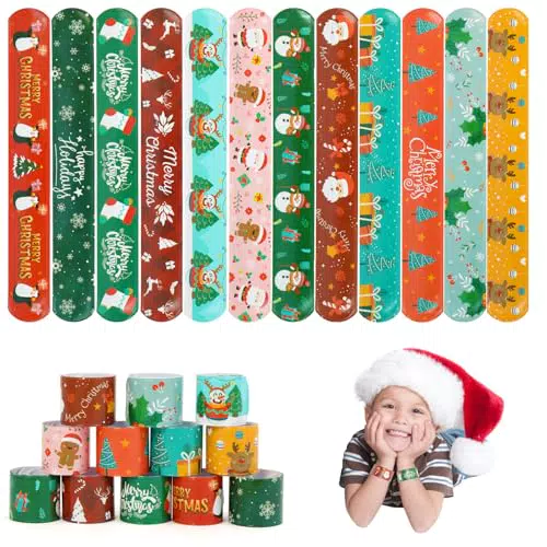 EDWINENE Slap Armbänder Set für Kinder - Weihnachtsgeschenke und Spielzeug