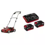 Einhell Akku Vertikutierer-Lüfter GE-SC 35/1 Li Solo Power X-Change + Twincharger PXC-Starter-Kit