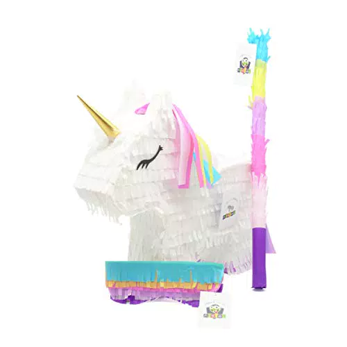 Einhorn Pinata Set – Perfekt für Geburtstag, Hochzeit und JGA Party Deko