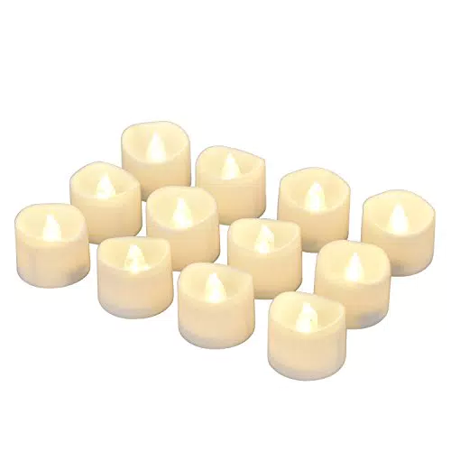 eLander LED Teelichter flammenlos mit Timer und Automatikmodus 6/18 Stunden