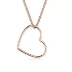 Elli Halskette Damen Herz Anhänger Filigran in 925 Sterling Silber