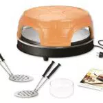 Emerio Pizzaofen PIZZARETTE - Handgemachte Terracotta Tonhaube für Mini-Pizza