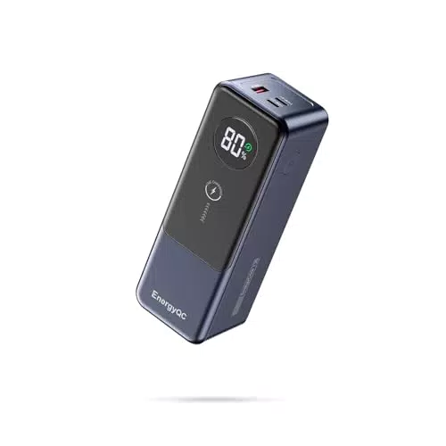 EnergyQC Power Bank 120W 27000mAh USB C 3-Port PD für MacBook, iPad, iPhone 15 Pro, Galaxy S24 Ultra