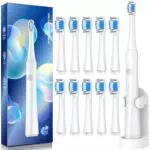 Oral-B Elektrische Zahnbürste mit Halter und 10 Bürstenköpfen, 3 Modi