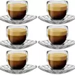 Espressotassen Set - Mokka Cups aus Glas/Kunststoff, 110ml Füllmenge
