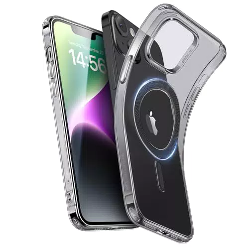 ESR iPhone 14 und iPhone 13 Hülle, klares Silikon Case mit MagSafe, stoßfest