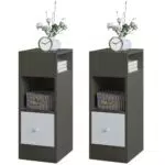 EUGAD Nachttisch mit offenen Ablagen und Schublade, Modell 0010CTG-2