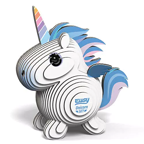EUGY Einhorn Pegasus 3D Tier-Puzzle für Kinder und Erwachsene, Bastelset ab 6 Jahren