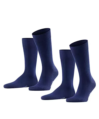 FALKE Herren Socken Happy 2-Pack M SO Baumwolle einfarbig 2 Paar