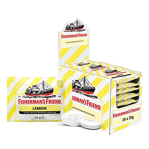 Fisherman's Friend Zitrone Menthol Bonbons zuckerfrei und vegan für frischen Atem