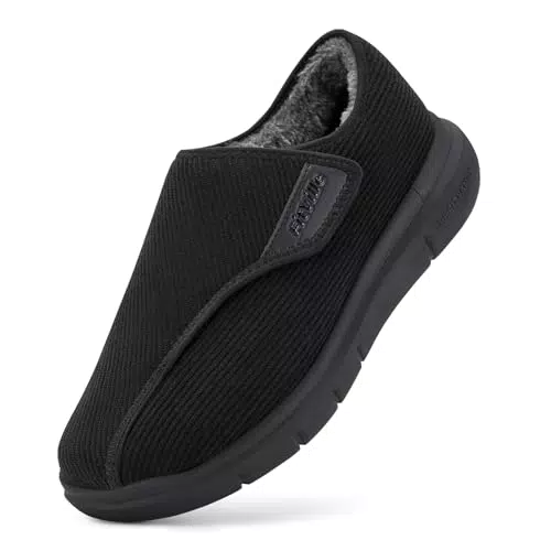 FitVille Diabetikerschuhe Herren mit Klettverschluss, extra weit und warm