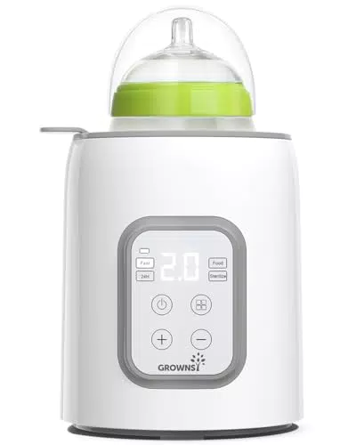 GROWNSY Flaschenwärmer 8-in-1 mit Timer und präziser Temperaturkontrolle