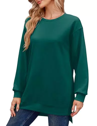 Florboom Damen Oversize Langarm Sweatshirt T-Shirt