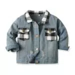 Fnaobai Jeansjacke für Kleinkinder – Klassischer langärmeliger Mantel 1-6 Jahre