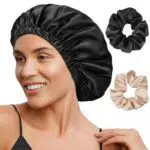 FOLAI Satin Schlafmütze – Verstellbare Kopfhaube für Damen und Mädchen