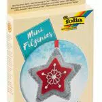 Folia Filz Nähset für Kinder - Mini Filzinie Anhänger Stern selbstgenäht