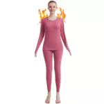 Fomolom Damen Thermounterwäsche Set - Ultraweiche Lange Skiunterwäsche