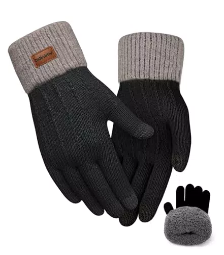 FORVEVO Winterhandschuhe Damen mit Fleecefutter und Touchscreen-Funktion
