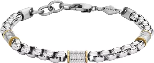 Fossil Herrenarmband All Stacked Up aus Edelstahl – Stilvolles Accessoire für Männer