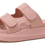 Fudaolee Damen Badeschuhe Hausschuhe Rutschfest mit Klettverschluss und Dicke Sohle