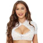 Funspread Dirndlbluse Damen - Kurzarm Trachtenbluse für Oktoberfest