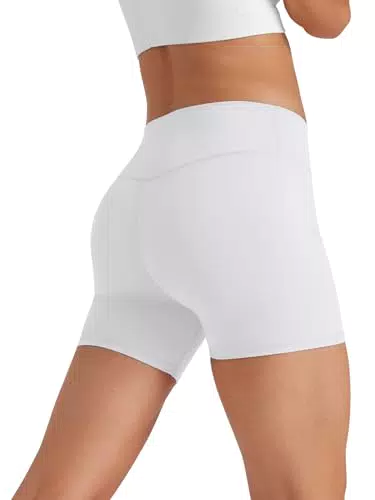 Glacspyg Damen Radlerhose V-Taille High Waist Gym Shorts für Fitness und Yoga