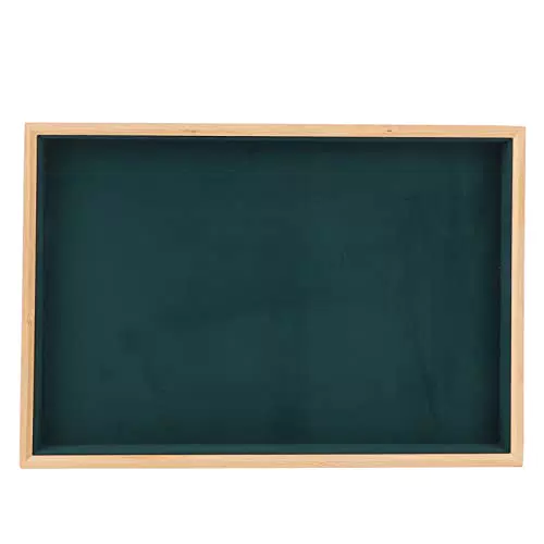 GLOGLOW Schmucktablett-Organizer aus Holz – Eleganter Flanell Schmuckhalter