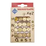 GLOREX Brennstempel Set Pebaro, Buchstaben M-Z aus Messing, zum Einschrauben