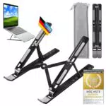 GOODS+GADGETS Mobiler Laptopständer Faltbar, Höhenverstellbare Ergonomie für Home-Office