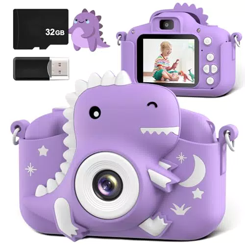 GREENKINDER Kinderkamera 20MP 1080P HD mit 32GB Karte für Kinder von 3-12 Jahren