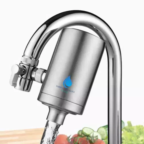 HAHN Wasserfilter für Wasserhahn mit Aktivkohle, langlebig und plastikfrei