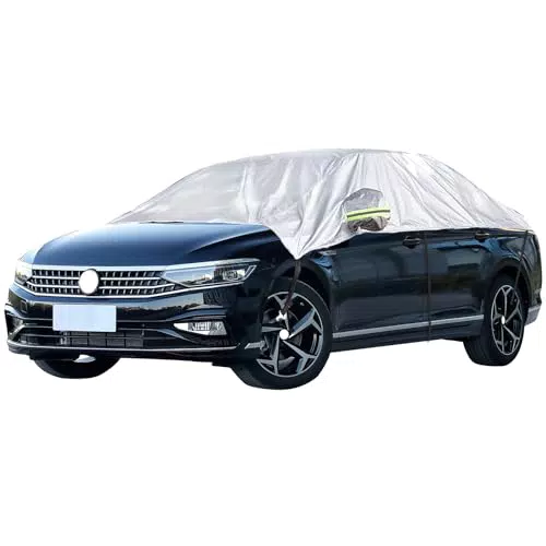 AutoWinter Halbgarage – Wasserdichte Abdeckplane für Windschutzscheibe und Dach