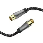 Hama Antennenkabel Koax 10 m, 120 dB, HD TV, 8K, 75 Ohm, Metallgehäuse