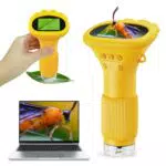 Ashfly Handy-Mikroskop für Kinder, tragbares 200X USB-Mikroskop mit LED-Lichtern