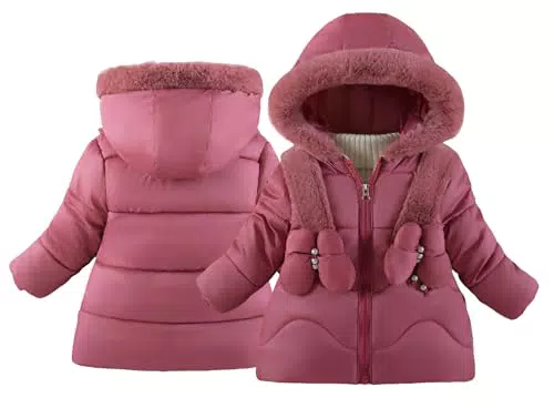 Happy Cherry Wintermantel für Kleinkinder – Daunenjacke mit Kapuze und Reißverschluss