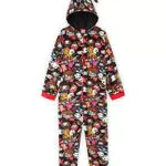 Harry Potter Jumpsuit Kinder, Fleece Schlafoverall für Jungen und Mädchen