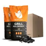 HEIZFUXX Grillkohle Hartholz für BBQ, Smoker und Steakhouse - Premium Qualität