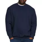 JACK&JONES Plus Mens Light Grey Melange Sweat Crew Neck