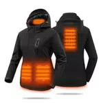 HEWINZE Beheizbare Jacke Damen mit Kapuze – Softshell Winterjacke für Outdoor Aktivitäten