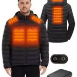 HEWINZE Beheizbare Jacke Herren mit Kapuze für Outdoor, Wandern und Camping
