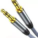Highwings Aux Kabel 3,5mm Klinkenkabel Nylon Geflochten für Kopfhörer und PC