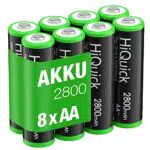 HiQuick AA Akku 2800mAh Ni-MH wiederaufladbare Batterien 1,2V