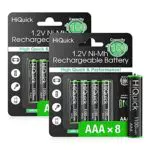 HiQuick AAA Akku 1100mAh, wiederaufladbare NI-MH Batterien mit geringer Selbstentladung