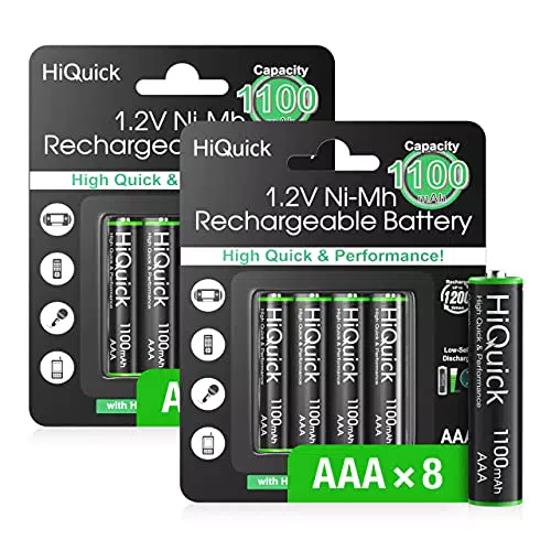 HiQuick AAA Akku 1100mAh, wiederaufladbare NI-MH Batterien mit geringer Selbstentladung