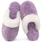 HomeTop Damen Mule Hausschuhe aus Alpakakunststoff – Warme Pantoffeln für Innen und Außen