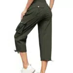 Damen Cargohose 3/4 - Bequeme Stretch Jogginghose für Outdoor und Reisen