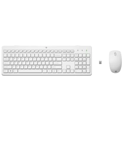 HP 230 Kabellose Maus und Tastatur mit USB Dongle - QWERTZ Layout - Schwarz