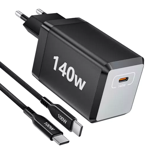HSSNS 140W USB-C Ladegerät für MacBook Pro/Air, iPad, iPhone und Samsung